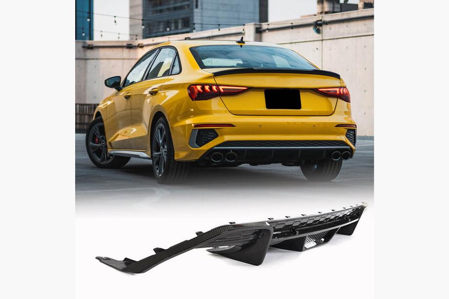 Audi A3 2020– Difuzor zadnjega odbijača V1 (za S-Line Sedan 2020-2023, karbon) Image