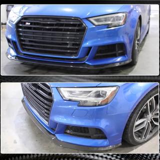 Lip spojler sprednjega odbijača Lip V5 (za S-Line Sedan 2017-2020, karbon) Audi A3 2012–2020 fotografija 4