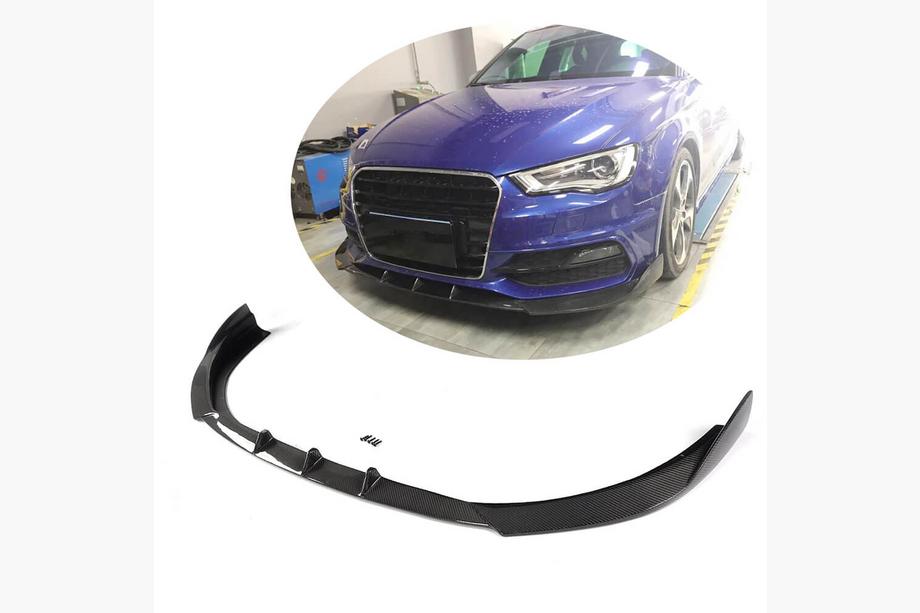 Audi A3 2012–2020 Sprednji lip spojler odbijača Lip V1 (za S-Line 2012-2016 HB, karbon) Image