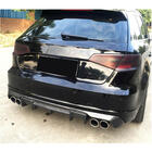 Audi A3 2012–2020 Difuzor zadnjega odbijača V1 (za S-Line HB 2012-2016, Carbon) fotografija 3