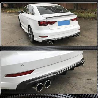 Difuzor zadnjega odbijača V4 (za S-Line Sedan 2017-2020, karbon) Audi A3 2012–2020 fotografija 3