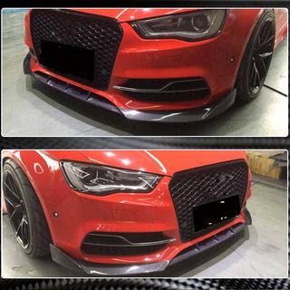Lip spojler sprednjega odbijača Lip V2 (za S-Line Sedan 2012-2016, karbon) Audi A3 2012–2020 fotografija 3