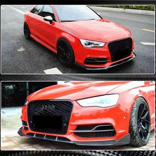 Lip spojler sprednjega odbijača Lip V2 (za S-Line Sedan 2012-2016, karbon) Audi A3 2012–2020 fotografija 4
