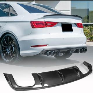 Difuzor zadnjega odbijača V2 (za S-Line Sedan 2012-2016, karbon) Audi A3 2012–2020 fotografija 1