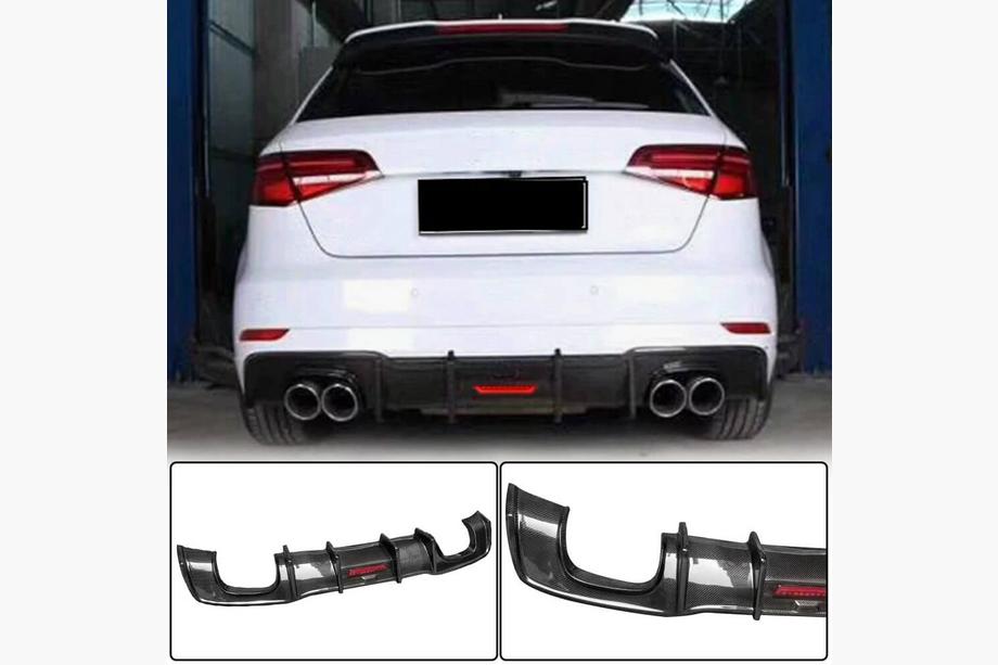 Audi A3 2012–2020 Difuzor zadnjega odbijača V1 (za S-Line HB 2017-2020, karbon) Image