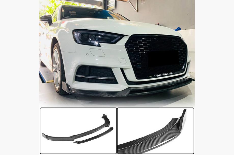 Audi A3 2012–2020 Lip spojler sprednjega odbijača Lip V4 (za S-Line Sedan 2017-2020, karbon) Fotografija 1