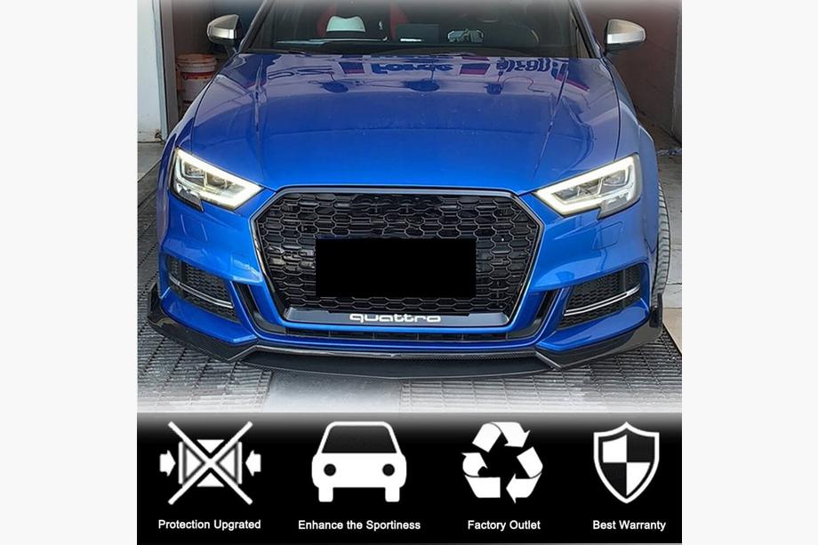 Audi A3 2012–2020 Lip spojler sprednjega odbijača Lip V4 (za S-Line Sedan 2017-2020, karbon) Fotografija 2