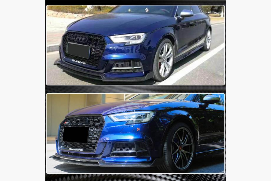 Audi A3 2012–2020 Lip spojler sprednjega odbijača Lip V4 (za S-Line Sedan 2017-2020, karbon) Fotografija 3