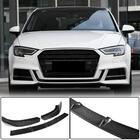 Audi A3 2012–2020 Sprednji lip spojler odbijača Lip V2 (za S-Line Sedan 2017-2020, karbon) fotografija 1