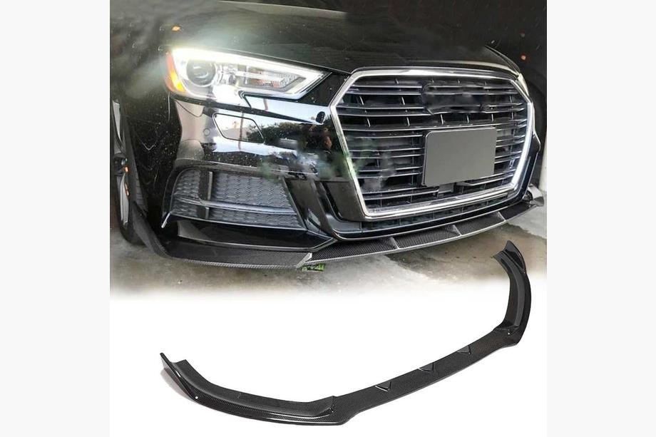 Audi A3 2012–2020 Lipa sprednjega odbijača Lip V1 (za S-Line 2017-2020 Sedan, karbon) Image