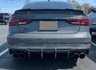 Audi A3 2012–2020 Difuzor zadnjega odbijača V1 (za S-Line Sedan 2017-2020, karbon) fotografija 3