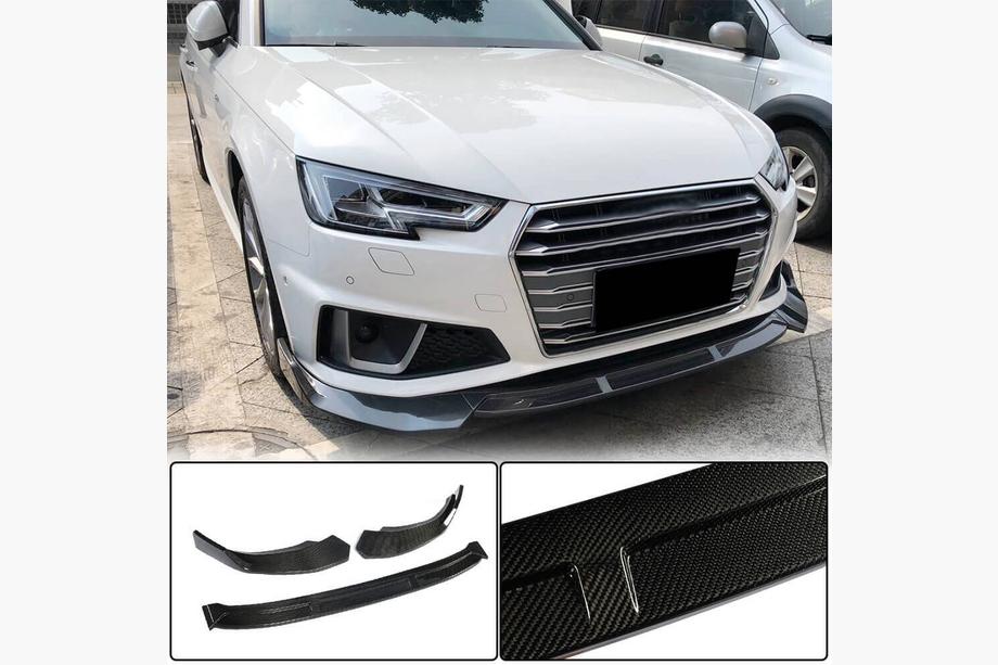 Audi A4 B9 2015–2024 Sprednji lip spojler odbijača Lip V1 (za S-Line Sedan 2015-2019, karbon) Image