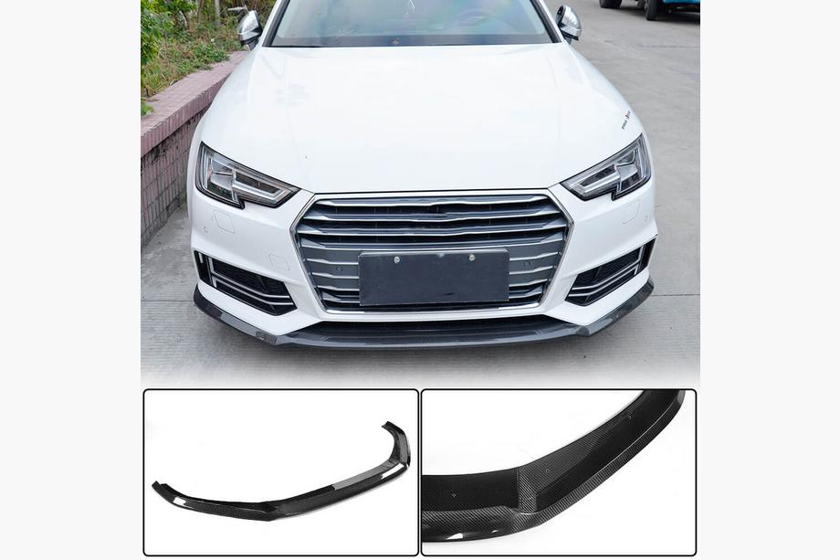 Audi A4 B9 2015–2024 Lip spojler sprednjega odbijača Lip V4 (za S-Line Sedan 2015-2019, karbon) Fotografija 1