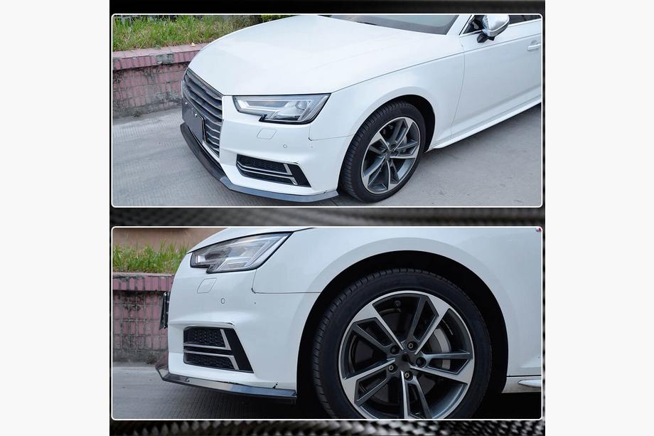 Audi A4 B9 2015–2024 Lip spojler sprednjega odbijača Lip V4 (za S-Line Sedan 2015-2019, karbon) Fotografija 4