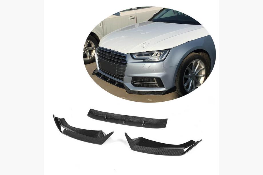 Audi A4 B9 2015–2024 Lip spojler za sprednji odbijač Lip V5 (za S-Line Sedan 2015-2019, karbon) Image