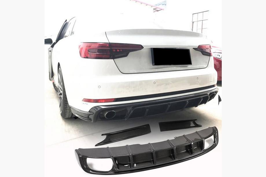 Audi A4 B9 2015–2024 Difuzor zadnjega odbijača (za S4 2017-2020, karbon) Image