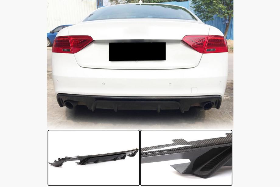 Audi A5 2007–2015 Difuzor zadnjega odbijača V2 (za S-Line 2012-2015, karbon) Image