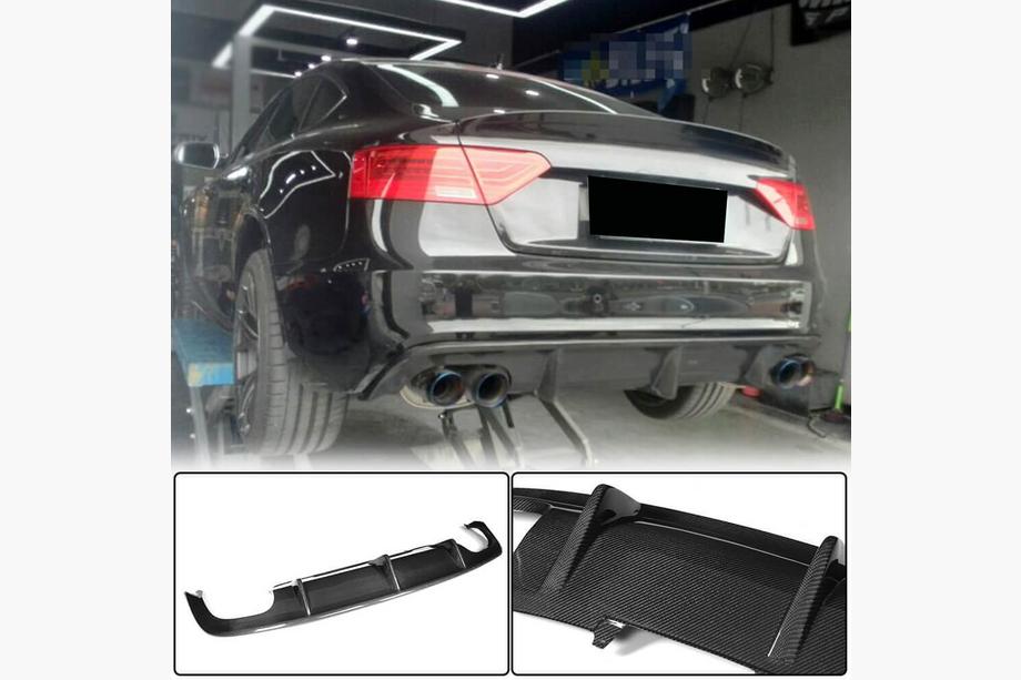 Audi A5 2007–2015 Difuzor zadnjega odbijača V1 (za S-Line 2012-2015, karbon) Image