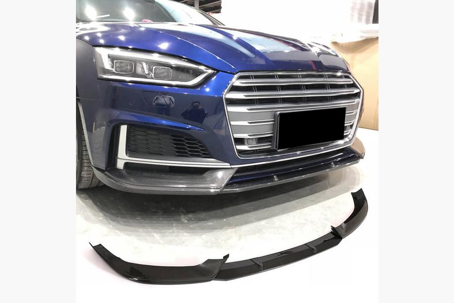 Audi A5 2016–2025 Lip na sprednji odbijač (za S-Line coupe/cabriolet 2016-2020, karbonska vlakna) Image