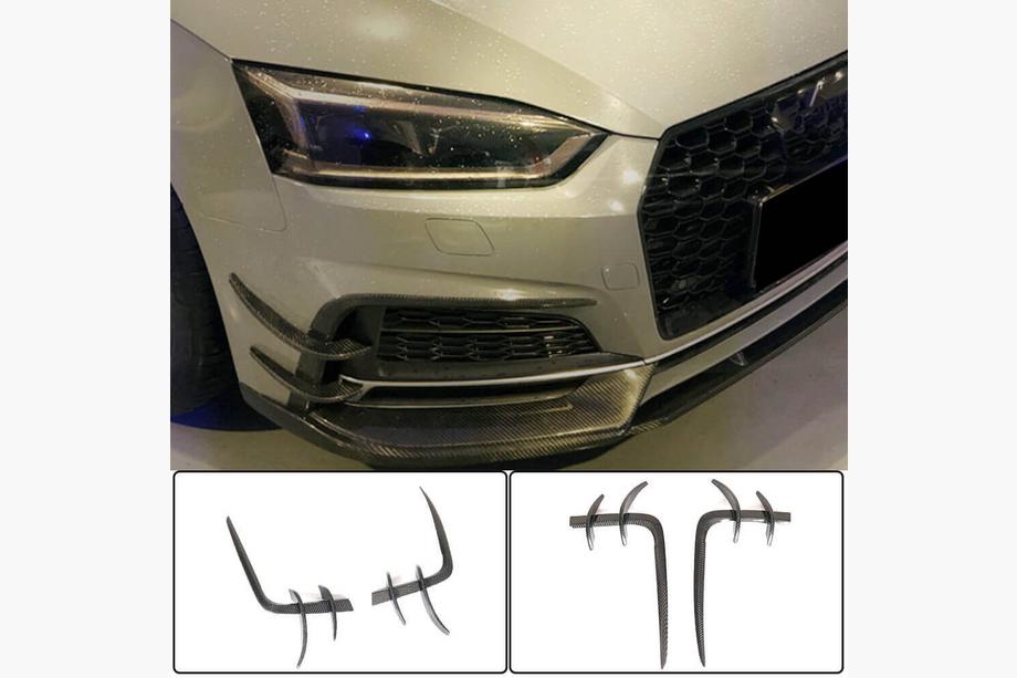 Audi A5 2016–2025 Lip spojler sprednjega odbijača Flap V2 (za S-Line 2016-2020, karbon) Image