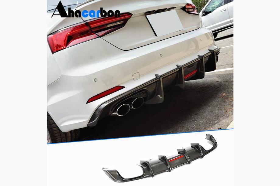 Audi A5 2016–2025 Difuzor zadnjega odbijača V1 (za S-Line 2016-2020, karbon) Image