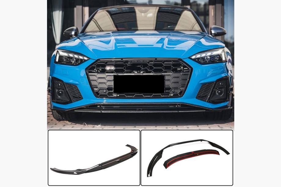 Audi A5 2016–2025 Lip spojler sprednjega odbijača Lip V1 (za S-Line 2021-2025, karbon) Image