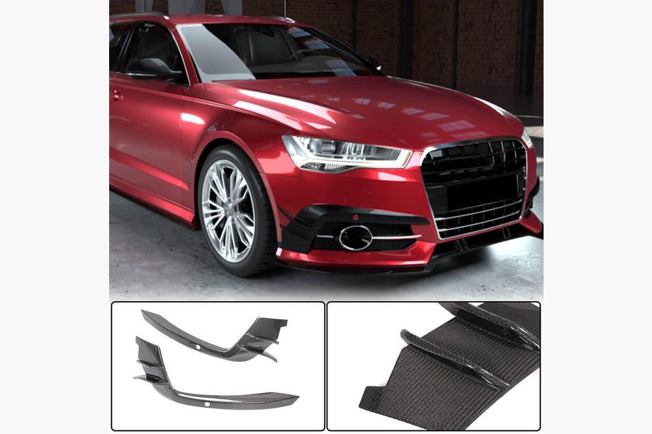 Audi A6 C7 2011–2017 Karbon okrasni okvirji meglenk (za S-Line 2014-2018) Fotografija 1