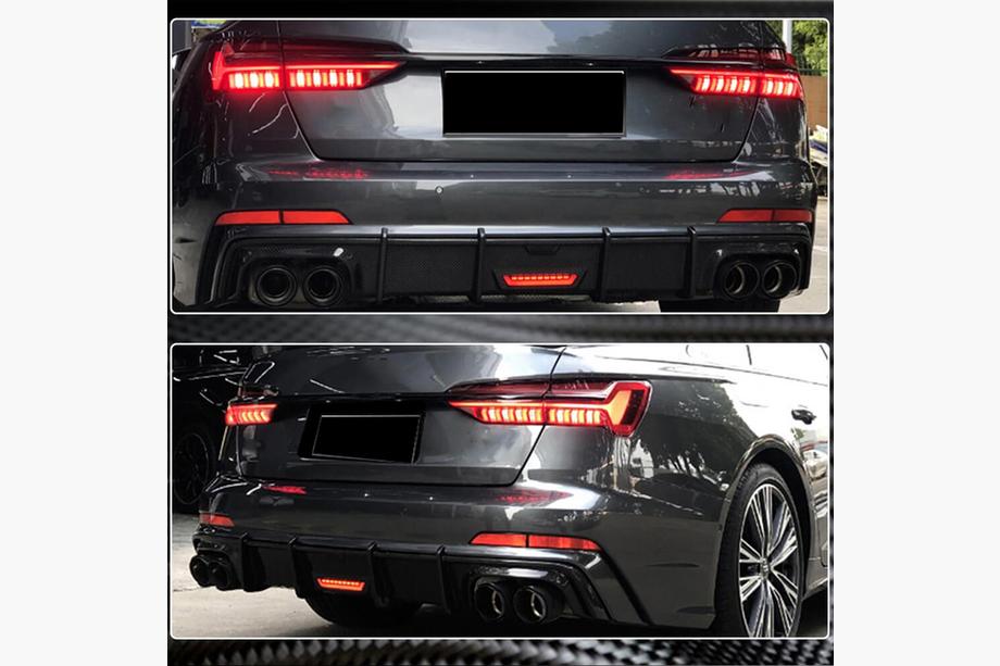 Audi A6 C7 2011–2017 Difuzor zadnjega odbijača karbon (za S-Line 2014-2018) Image