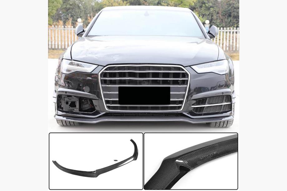 Audi A6 C7 2011–2017 Lip za sprednji odbijač Carbon V3 (za S-Line 2014-2018) Image