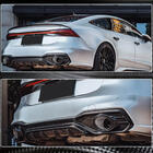Audi A7 2018– Difuzor zadnjega odbijača z izpušnimi zaključki (za S-Line 2018-2022, dry carbon) fotografija 4