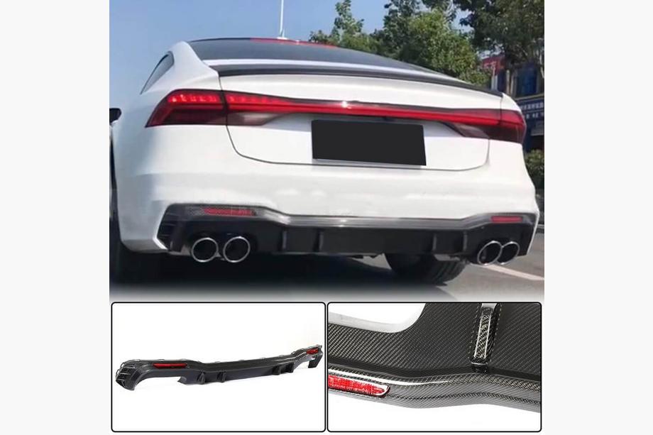 Audi A7 2018– Difuzor zadnjega odbijača (za S-Line 2018-2022, karbon) Image