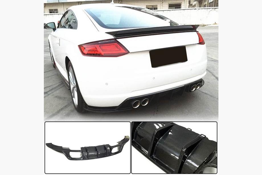 Audi TT 2014–2023 Difuzor zadnjega odbijača (za Base, 2014-2019, Carbon) Image