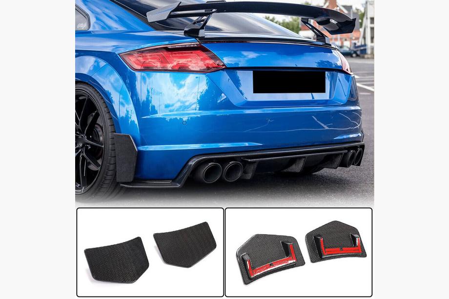 Audi TT 2014–2023 Flap nastavki za zadnji odbijač (za S-line/TTS/TTRS, 2014-2019, Karbon) Image