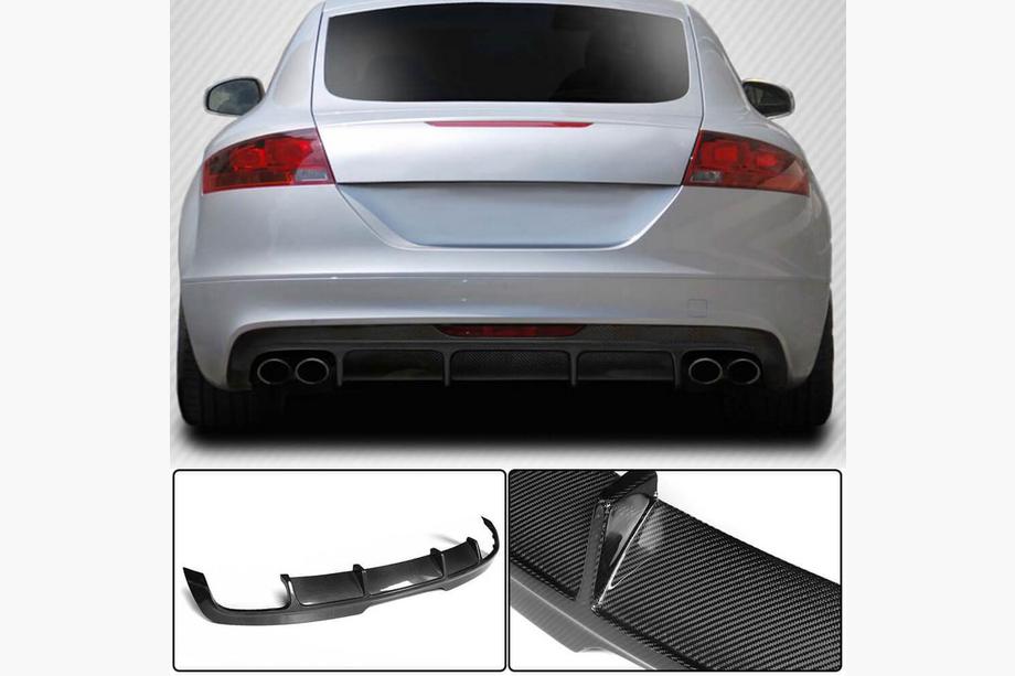 Audi TT 2006–2014 Difuzor zadnjega odbijača (plastika) V1 Image