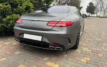 Mercedes S-class C217 Coupe 2014–2020 Zadnji difuzor z izpušnimi zaključki Silver (2018-2020) fotografija 1