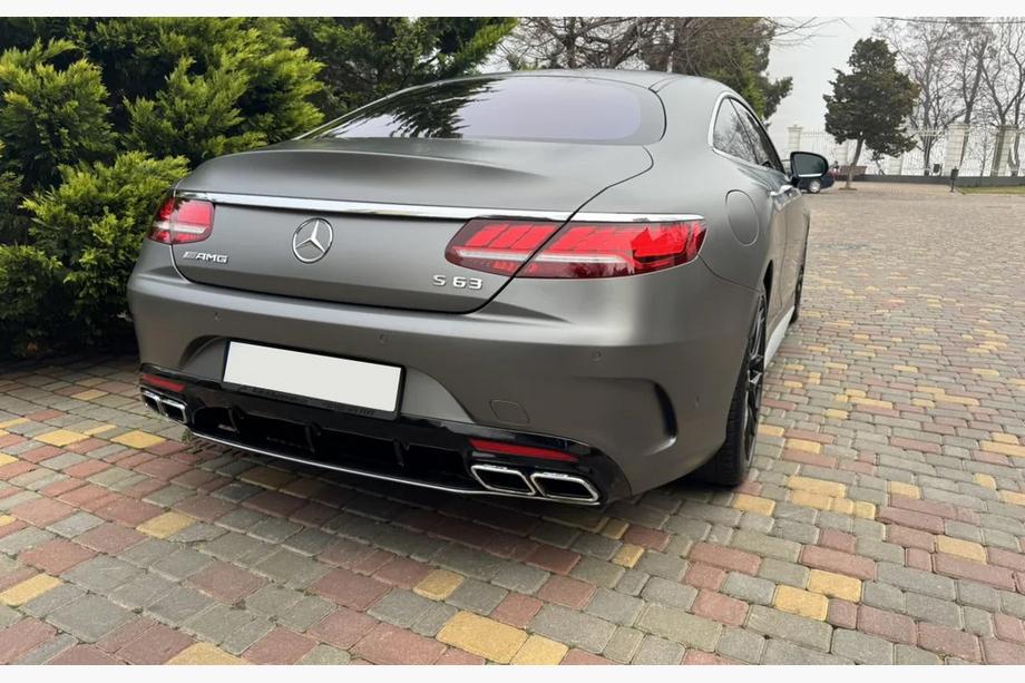 Mercedes S-class C217 Coupe 2014–2020 Zadnji difuzor z izpušnimi zaključki Silver (2018-2020) Image