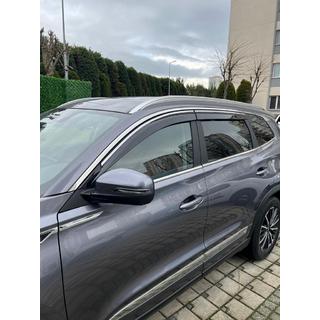 Vetrni deflektorji za okna s kromirano letvico (4 kos, Sunplex Steinless)