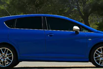 Seat Leon 2005–2012 Zunanje kromirane okenske letvice OmsaLine (8 kos, nerjavno jeklo) fotografija 1