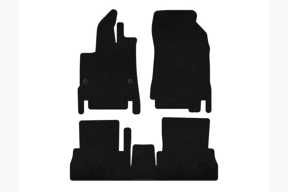 Peugeot Partner/Rifter 2019– Premium tekstilni tepihi (7-sedežni/Dolga medosna razdalja, Črna) Image