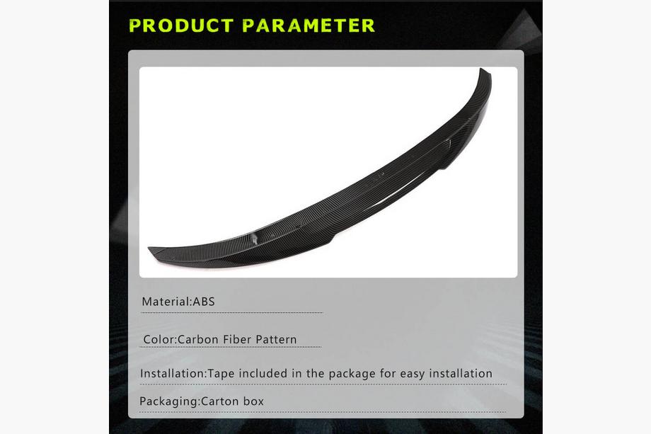 BMW serija 3 F30/F31 2012–2019 Spojler pokrova prtljažnika Carbon Look ABS (SD) Fotografija 3