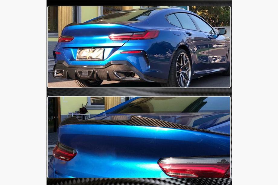 BMW serija 8 G14/G15/G16 2018– Spojler v slogu M4 (za G16/F93, karbon) Fotografija 5