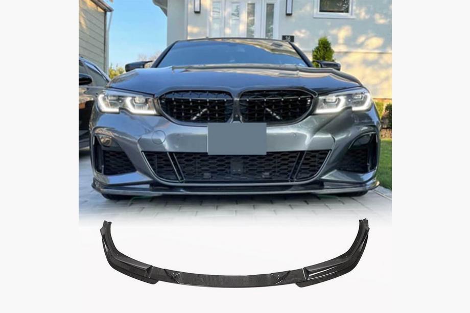 BMW serija 3 G20/G21 2018– Lip spojler sprednjega odbijača Lip V7 (za M-Sport 2018-2022, karbon) Fotografija 1