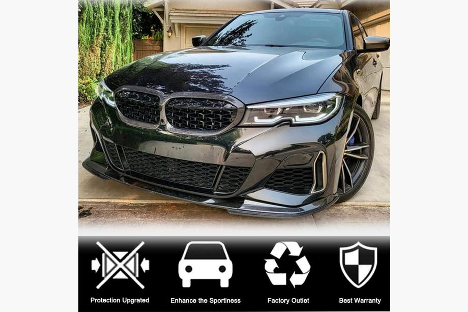 BMW serija 3 G20/G21 2018– Lip spojler sprednjega odbijača Lip V7 (za M-Sport 2018-2022, karbon) Fotografija 3