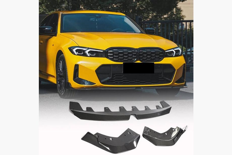 BMW serija 3 G20/G21 2018– Sprednji odbijačni lip Lip V3 (za M-Sport 2022+, karbon) Image