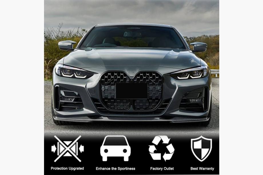 BMW serija 4 G22/23/26 2020– Sprednji lip spojler za odbijač Lip V3 (za G22/G23 M-Sport, karbon) Fotografija 3