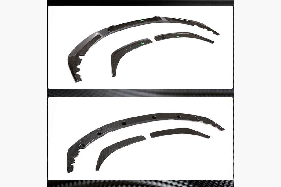 BMW serija 4 G22/23/26 2020– Sprednji lip spojler za odbijač Lip V3 (za G22/G23 M-Sport, karbon) Fotografija 5