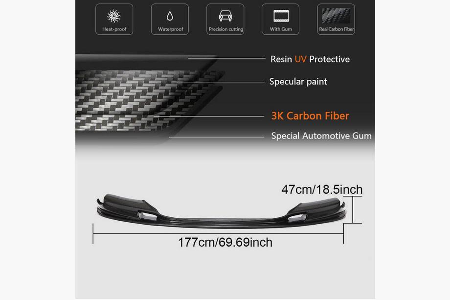 BMW serija 5 F10/F11 2010–2016 Sprednji lip spojler za odbijač Lip V2 (za F10 M5, Carbon) Fotografija 4