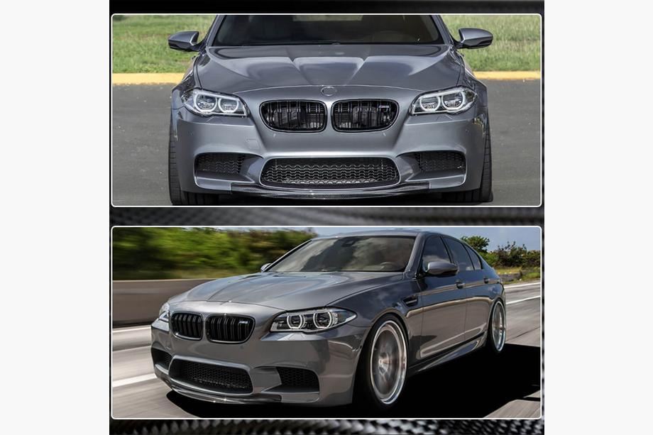 BMW serija 5 F10/F11 2010–2016 Sprednji lip spojler odbijača Lip V4 (za F10 M5, karbon) Fotografija 4