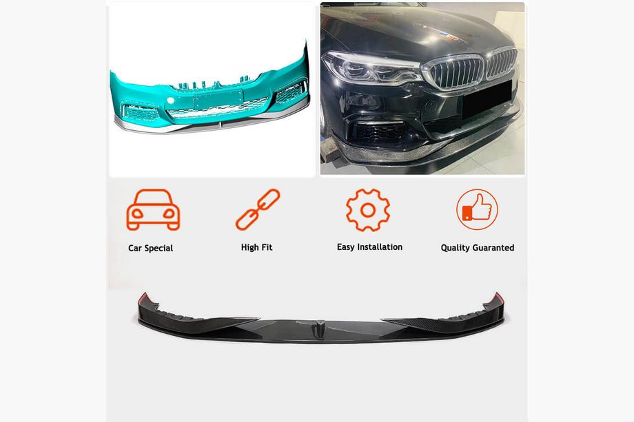 BMW serija 5 G30/G31 2017–2023 Sprednji lip spojler odbijača Lip V1 (za M-Sport 2017-2020, karbon) Fotografija 2