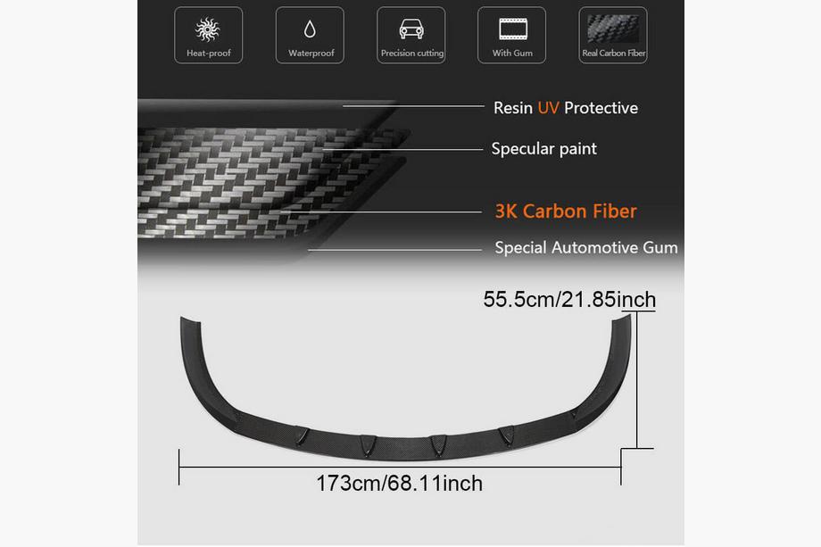 BMW serija 6 F12/F13/F06 2011–2018 Lip spojler za sprednji odbijač Lip (za Base 2011-2014, karbon) Fotografija 6